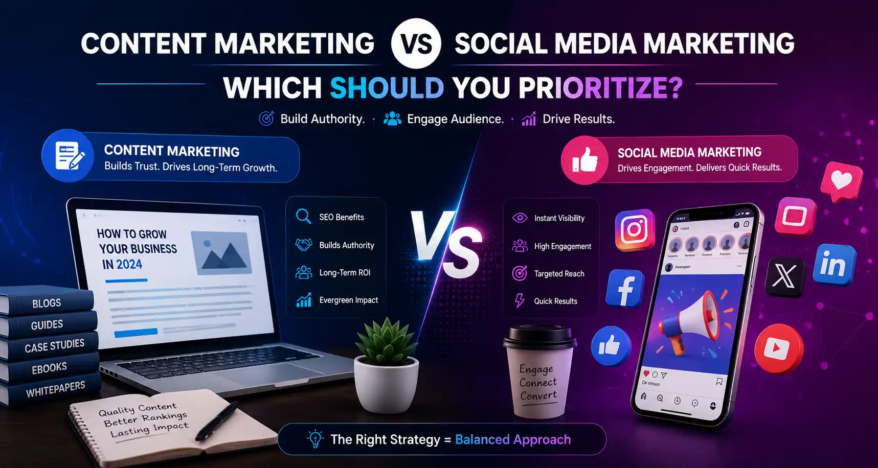 Content Marketing vs Social Media Marketing: Which Should You Prioritize?