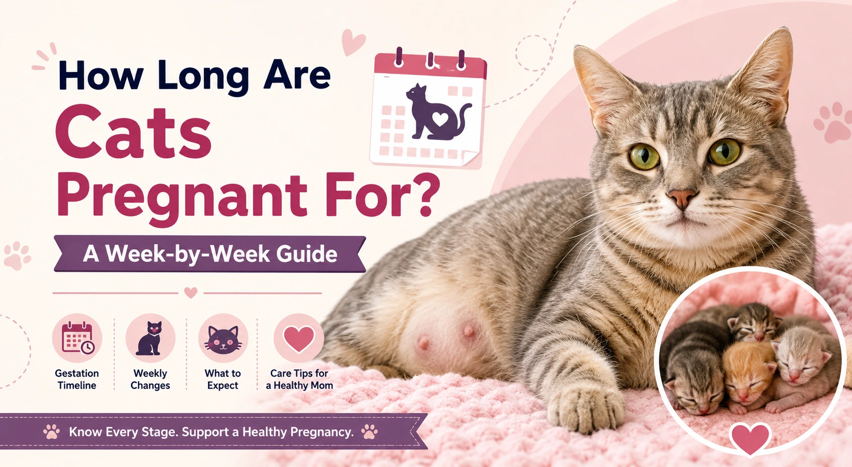 how long are cats pregnant for